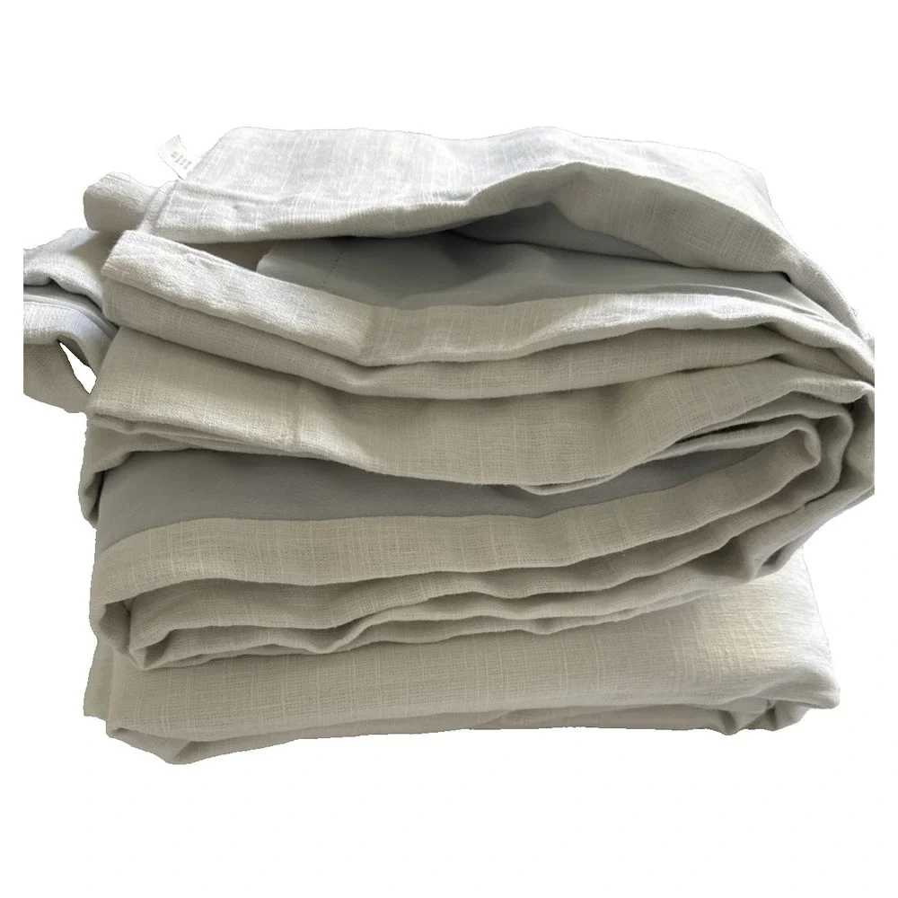 Pottery Barn Brixton‎ Textured Blackout Lined Cotton Curtain 108 X 100 1 Panels